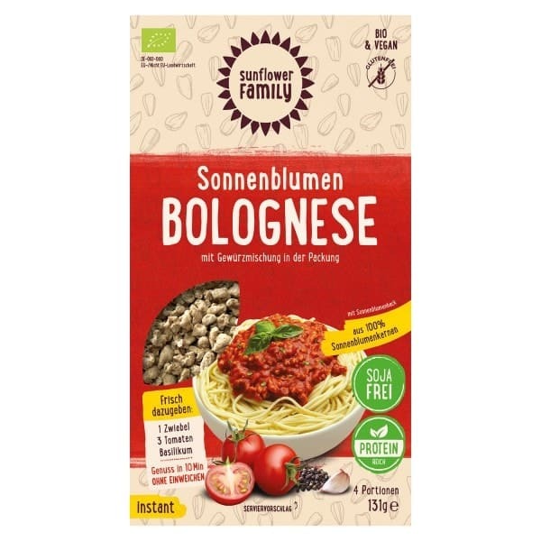 SunflowerFamily- Sonnenblumenhack Bolognese [BIO] 131g (8326437929227)