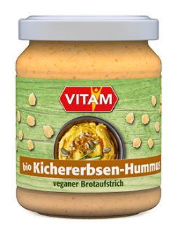 Vitam Kichererbsen Hummus Brotaufstrich [BIO] 125g (8326752895243)