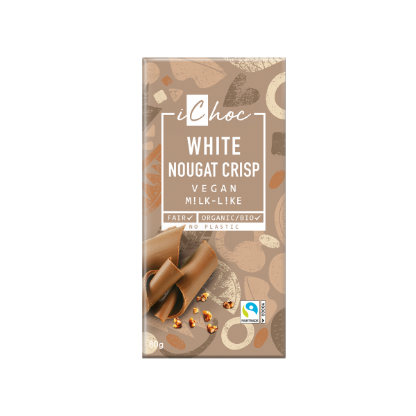 IChoc White Nougat Crisp [BIO] 80g (8326573031691)